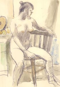 S Horne Shepherd - 20th Century Charcoal Drawing, The Female Form