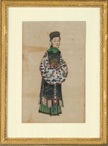 Chinese School Early 20th Century Gouache - Portrait of a Lady
