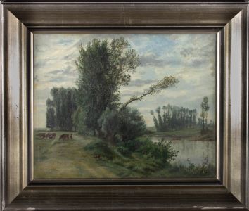 19th Century Oil - By the River