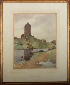 S. A. Harding - Early 20th Century Watercolour, Smailholm Tower