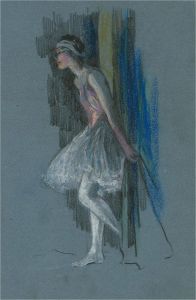 William Monk RE (1863-1937) - Early 20th Century Pastel, Study of a Ballerina