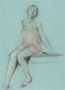William Monk RE (1863-1937) - Early 20th Century Pastel, Seated Figure