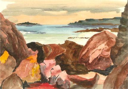 Gwyneth Willitt - Contemporary Watercolour, The Rocky Coast