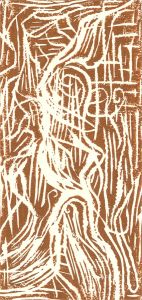 Annelise Firth (b.1961) - Contemporary Woodcut, Shapes in Mustard I
