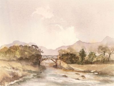 E. Fowler - Contemporary Watercolour, River Crossing