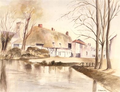 E. Fowler - Contemporary Watercolour, English Village