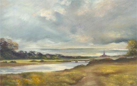 E. Fowler - Contemporary Oil, Norfolk Landscape