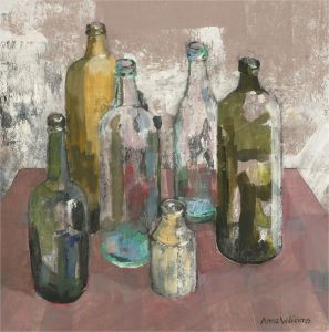 Anne Williams - 20th Century Acrylic, Green and Brown Glass Bottles