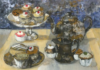 Anne Williams - 20th Century Acrylic, Afternoon Tea