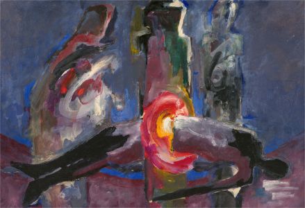 Mircea Marosin (1921-2007) - Mid 20th Century Oil, Abstract Figures
