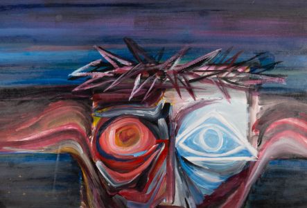 Mircea Marosin (1921-2007) - Mid 20th Century Acrylic, The Eyes