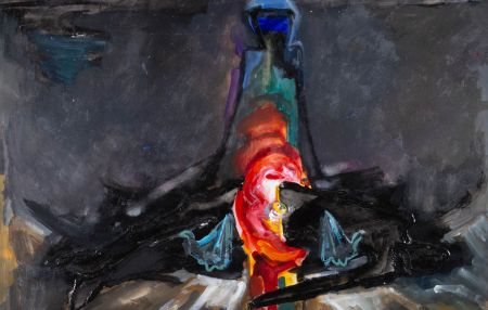 Mircea Marosin (1921-2007) - Mid 20th Century Gouache, Abstract Figures