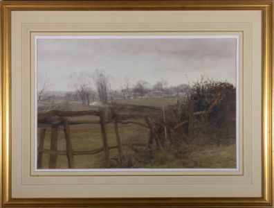 Robert Read - 1980 Watercolour, Adstock, Buckinghamshire