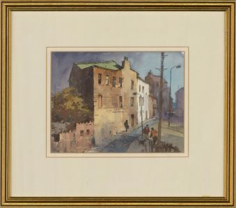 George Busby FRSA (1926-2005) - 2001 Watercolour, The Green Roof, Accrington