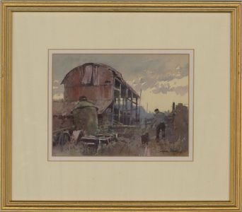 George Busby FRSA (1926-2005) - 2002 Watercolour, Going Home