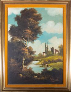 Ghinelli - Mid 20th Century Oil, Italian Landscape