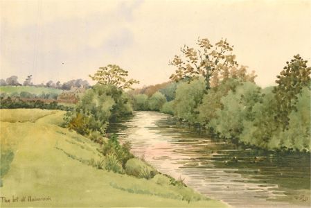 Raymond Turner Barker (1872-1945) - Watercolour, River Irt at Holmrook