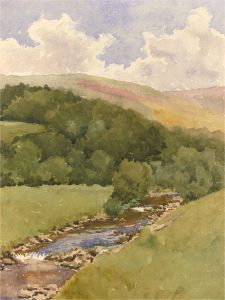 Raymond Turner Barker (1872-1945) - Watercolour, Babbling Brook