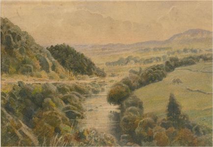 F.W.L. - 1909 Watercolour, Meandering River
