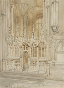 Mid 20th Century Watercolour - Chapel of the Martyrdom, Canterbury Cathedral