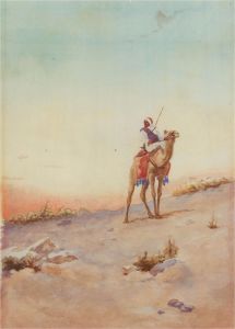 Early 20th Century Watercolour - Moroccan Sunset