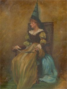 Early 20th Century Oil - The Enchanted Snake