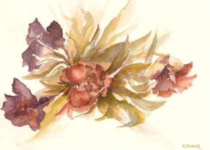 E. Fowler - Contemporary Watercolour, Floral Study