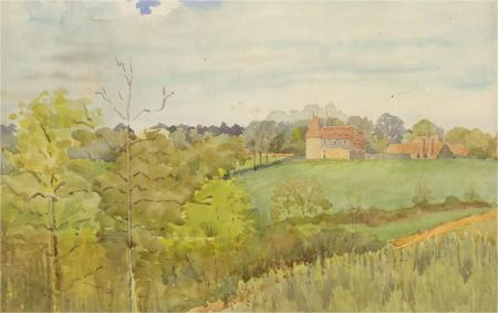 Raymond Turner Barker (1872-1945) - Early 20th Century Watercolour, Rural Farm