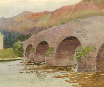 Raymond Turner Barker (1872-1945) - 1930 Watercolour, Kinloch Rannoch Bridge