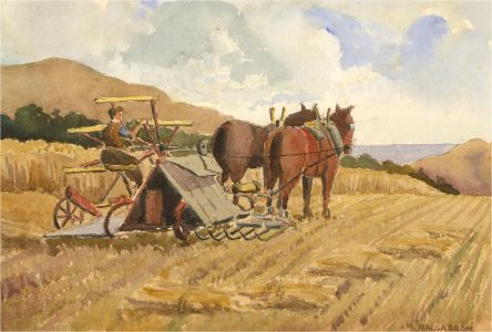 Raymond Turner Barker (1872-1945) - 1913 Watercolour, Cornish Farm