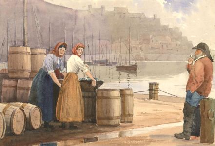 Raymond Turner Barker (1872-1945) - 1913 Watercolour, Gossips