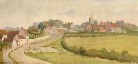 Raymond Turner Barker (1872-1945) - 1912 Watercolour, Flamborough Village