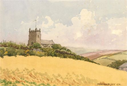 Raymond Turner Barker (1872-1945) - 1931 Watercolour, Forrabury Church