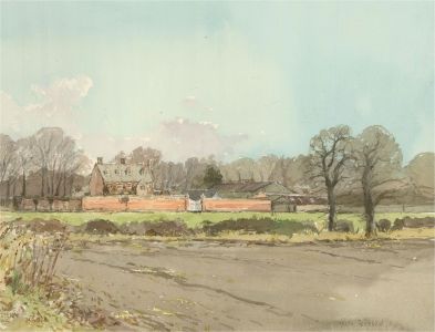 Keith Johnson (1931-2018) - 1998 Watercolour, Irstead Hall, Norfolk