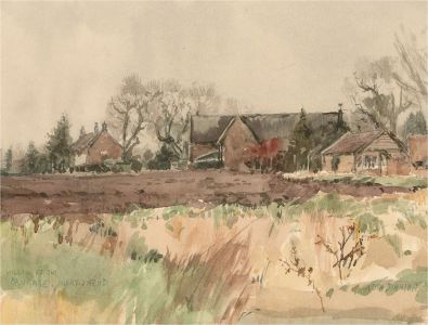 Keith Johnson (1931-2018) - Contemporary Watercolour, Willow Farm, Neatishead