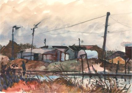 Fyffe Christie (1918-1979) - Mid 20th Century Watercolour, Workshops by Canal