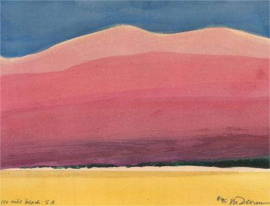 Richard J.S. Young - 1995 Gouache, 100 Mile Beach, South Australia