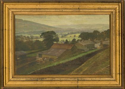 Noel Shepherdson (b.1935) - 1991 Oil, Farm above Sedbergh