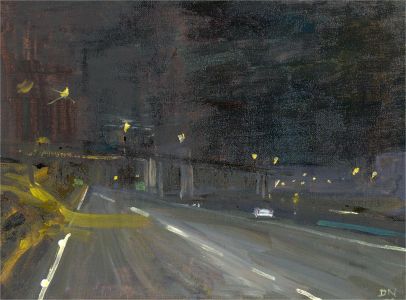 Daniel Nichols - 2020 Oil, Motorway at Night