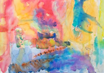 Annelise Firth (b.1961) - Contemporary Watercolour, Abstract Interior