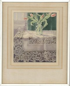 Janet Skea (b.1947) - Signed 1986 Watercolour, Still Life of Vase and Table
