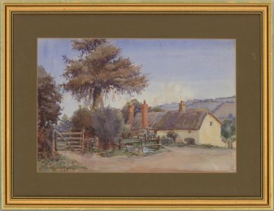 James Penniston Barraclough ROI (1890-1942) - 1919 Watercolour, Country Cottage