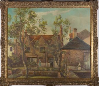 Bernard Robinson (1912-1970) - 1966 Oil, Suburban Exterior