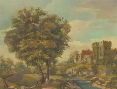 Bernard Robinson (1912-1970) - 1966 Oil, Riverside Castle