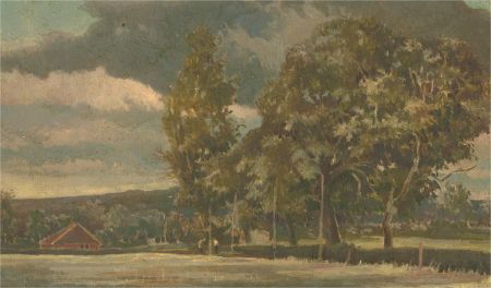Bernard Robinson (1912-1970) - Mid 20th Century Oil, Trees and Hedges