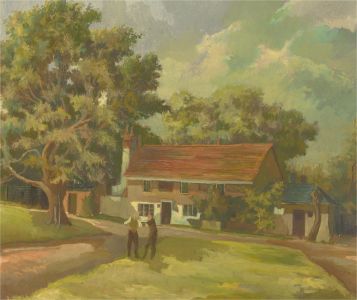 Bernard Robinson (1912-1970) - Mid 20th Century Oil, Rural Cottage