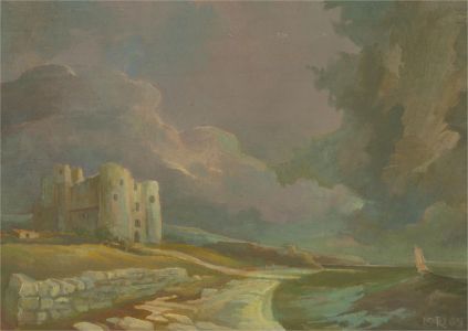 Bernard Robinson (1912-1970) - 1965 Oil, Coastal Castle