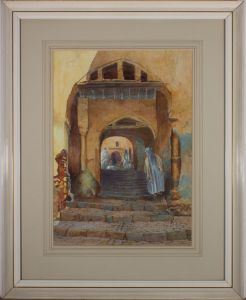 F. Thornton - 1917 Watercolour, North-African Scene