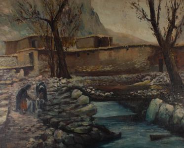 Mazay Jimouski - 1961 Oil, Washing By The River