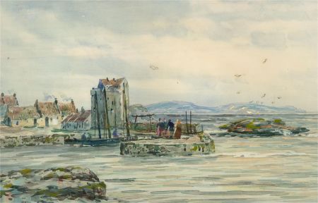 John Hamilton Glass SSA (fl.1890-1925) - Early 20C Watercolour, On the Coast